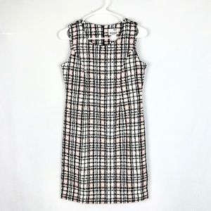 BANNER - NEW YORK | 🖤💗 Plaid Sleeveless Houndstooth Sheath Dress